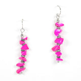 Natural Turquoise Stone CUT Dangle Earring - view 2
