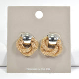 Mesh Metal Stud Earring
