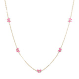 97074, DAINTY ENAMEL BUTTERFLY STATION NECKLACE