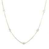 97074, DAINTY ENAMEL BUTTERFLY STATION NECKLACE