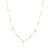 97075, DAINTY ENAMEL CROSS CHARM NECKLACE