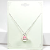 3D Enamel Western Cowboy HAT Pendant Necklace