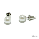 97089, 6MM PEARL STUD EARRING