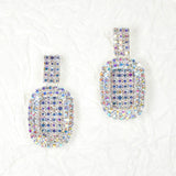 97146, GEOMETRIC PAVE RHINESTONE EARRING