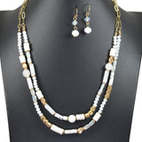 97175, SEMI PRECIOUS STONE MIXED BEADED NECKLACE