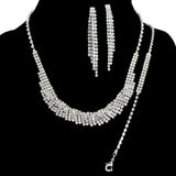 97200, PAVE RHINESTONE NECKLACE SET WITH BRACELET