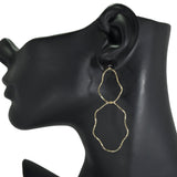 Gold Dipped Cutout Brass Earring