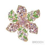 97747, BIG FLOWER RHINESTONE PIN BROOCH