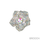97749, FLOWER RHINESTONE PIN BROOCH