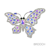 97755, BUTTERFLY RHINESTONE PIN BROOCH