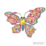 97755, BUTTERFLY RHINESTONE PIN BROOCH