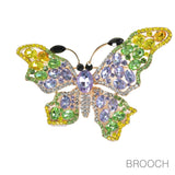 97755, BUTTERFLY RHINESTONE PIN BROOCH