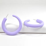 97765, MATTE FINISH ROUND HOOP EARRING