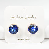 97766, ROUND RHINESTONE STUD EARRING
