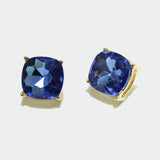 97767, ROUNDED SQUARE RHINESTONE STUD EARRING