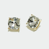 97767, ROUNDED SQUARE RHINESTONE STUD EARRING