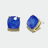 97767, ROUNDED SQUARE RHINESTONE STUD EARRING