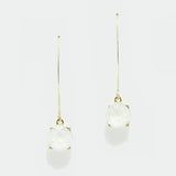 97770, ROUND RHINESTONE DANGLE EARRING