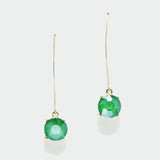 97770, ROUND RHINESTONE DANGLE EARRING