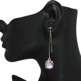 97770, ROUND RHINESTONE DANGLE EARRING