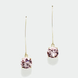 97770, ROUND RHINESTONE DANGLE EARRING