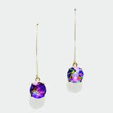 97770, ROUND RHINESTONE DANGLE EARRING