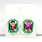 Geometric Rhinestone Stud Earring