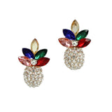 Pineapple Rhinestone Stud Earring