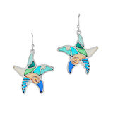 97803, STARFISH ABSTRACT GLASS DANGLE EARRING