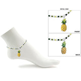 97849, PINEAPPLE CHARM BEADED ANKLET