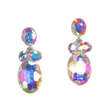 97863, OVAL RHINESTONE DANGLE EARRING
