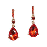 97864, TEARDROP ACCENT PAVE RHINESTONE DANGLE EARRING