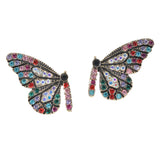 97901, BUTTERFLY RHINESTONE EARRING