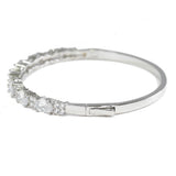 97935, OVAL CUBIC ZIRCONIA ACCENT BANGLE BRACELET
