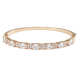 97935, OVAL CUBIC ZIRCONIA ACCENT BANGLE BRACELET