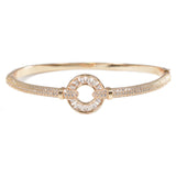 97936, ROUND BAGUETTE CUBIC ZIRCONIA ACCENT BANGLE BRACELET