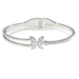 97938, BUTTERFLY STAINLESS STEEL BANGLE BRACELET