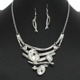 97945, OVAL RHINESTONE ACCENT NECKLACE