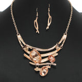 97945, OVAL RHINESTONE ACCENT NECKLACE