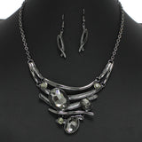 97945, OVAL RHINESTONE ACCENT NECKLACE