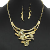 97945, OVAL RHINESTONE ACCENT NECKLACE
