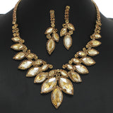 97946, MARQUISE RHINESTONE ACCENT EVENING NECKLACE