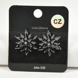 98000, FLOWER CUBIC ZIRCONIA STUD EARRING