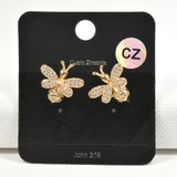 98001, BEE CUBIC ZIRCONIA STUD EARRING