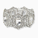 98066, OVAL RHINESTONE ACCENT EVENING STRETCH BRACELET