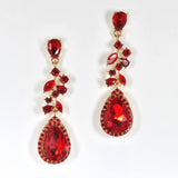 Teardrop Rhinestone Evening Dangle Earring - view 11
