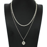 Ball Charm Accent 2 Necklace SET