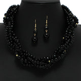 98145, PEARL WITH BEAD CLUSTER NECKLACE