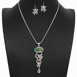 98175, SEA TURTLE ABALONE ACCENT PENDANT NECKLACE