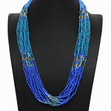 98177, MULTI STRAND SEED BEADED NECKLACE